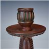 Image 3 : 2pc Weller Pottery Clarmont Candle Holder Set, Arts & Crafts Design