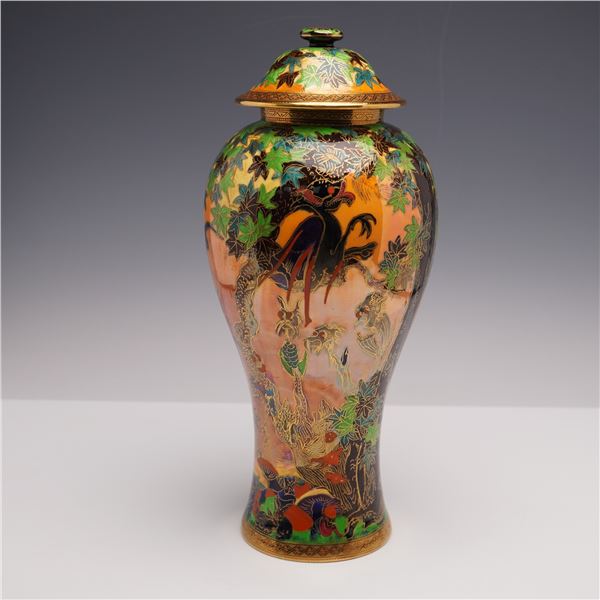 Wedgwood Flame Fairyland Lustre Covered Vase, Ghostly Wood Z5360