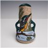 Image 1 : Amphora Czechoslovakia Campina Pottery Kingfisher Two-Handled Vase