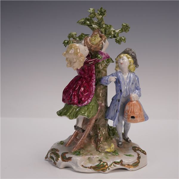 Capodimonte Porcelain Children by Tree Figurine