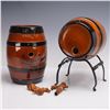 Image 1 : 5pc Royal Doulton Lambeth Stoneware Barrels with Stand and Knob Taps