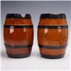 Image 3 : 5pc Royal Doulton Lambeth Stoneware Barrels with Stand and Knob Taps