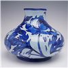 Image 2 : Moorcroft Pottery Vase, Blue on Blue Peony by Philip Gibson