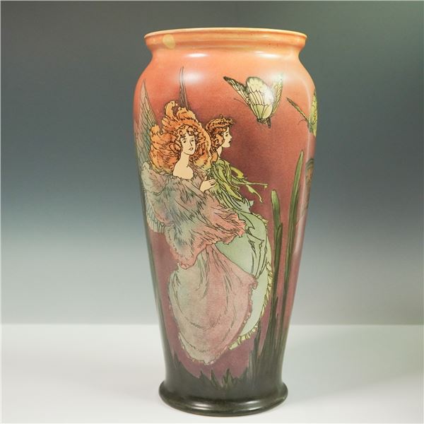 Doulton Lambeth Margaret Thompson Faience Fairy Vase