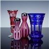 Image 1 : 4pc Bohemian Glass Shakers and Vases