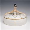 Image 1 : 2pc Robj Paris Porcelain Figural Covered Box, Ballerina with Mask