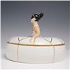 Image 3 : 2pc Robj Paris Porcelain Figural Covered Box, Ballerina with Mask