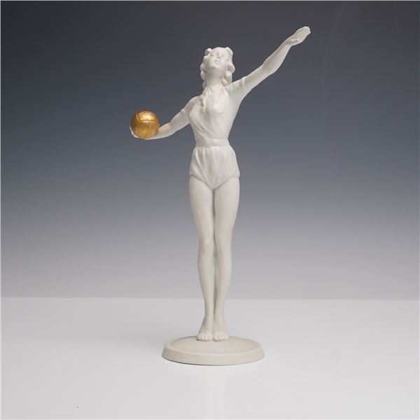 Schaubach Kunst Bisque Figurine, Female Volleyball Player