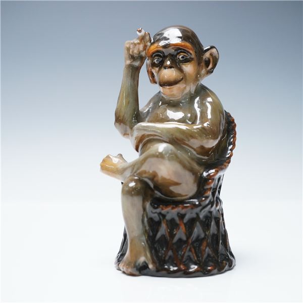Royal Doulton Prototype of a Seated Monkey with Cigar Figurine