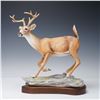 Image 1 : Boehm Porcelain White Tailed Buck Sculpture, Limited Issue + Base