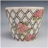 Image 1 : Weller Pottery Jardiniere with Floral Trellis Design