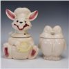 Image 1 : 2pc McCoy and Brush Art Pottery Penguin and Rabbit Cookie Jars