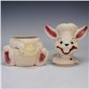 Image 2 : 2pc McCoy and Brush Art Pottery Penguin and Rabbit Cookie Jars