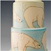 Image 4 : Dennis Chinaworks Pottery by Sally Tuffin Candlestick, Polar Bear on Blue