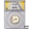 1938-S Washington Silver Quarter ANACS MS66