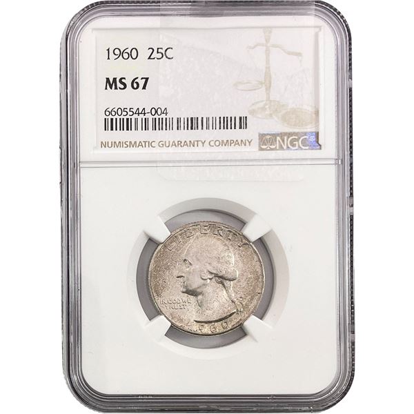 1960 Washington Silver Quarter NGC MS67