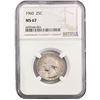 Image 1 : 1960 Washington Silver Quarter NGC MS67