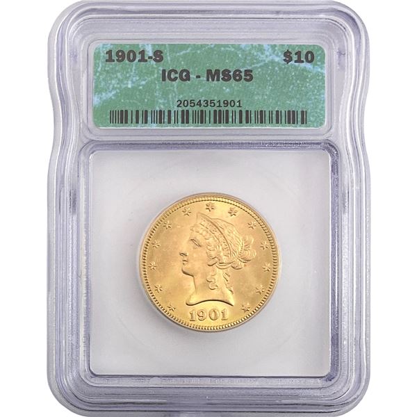 1901-S $10 Gold Eagle ICG MS65