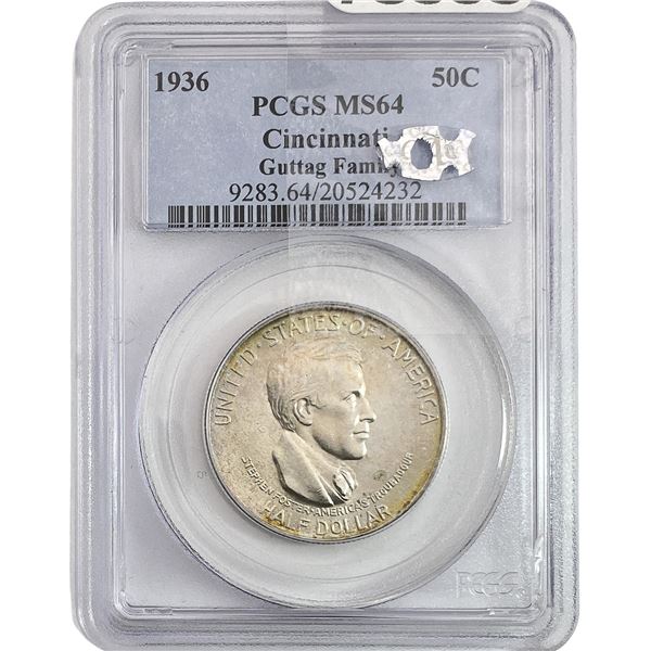 1936 Cincinatti Half Dollar PCGS MS64
