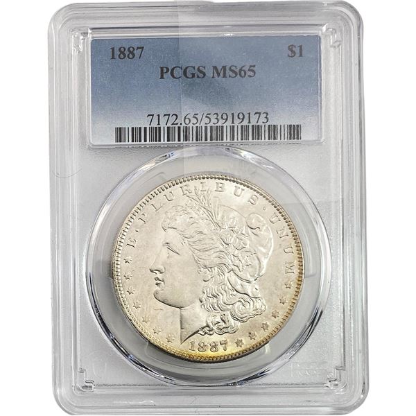 1887 Morgan Silver Dollar PCGS MS65