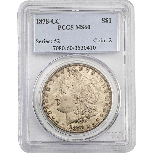 1878-CC Morgan Silver Dollar PCGS MS60