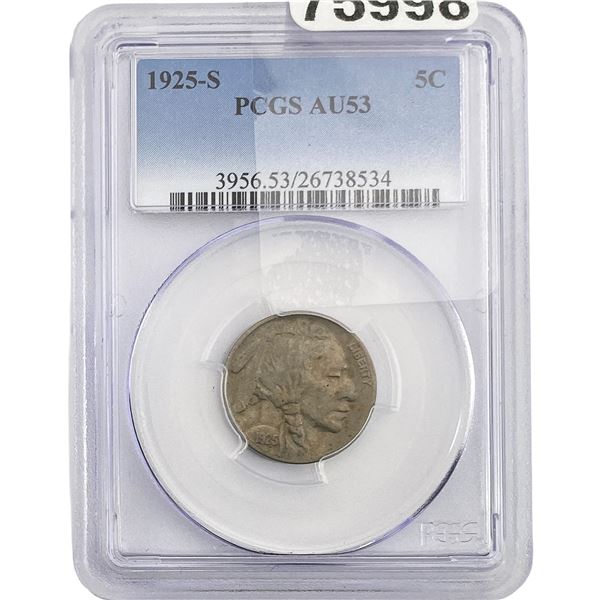1925-S Buffalo Nickel PCGS AU53