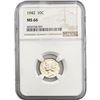 Image 1 : 1942 Mercury Silver Dime NGC MS66
