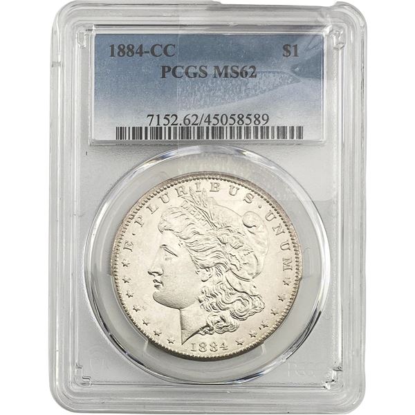 1884-CC Morgan Silver Dollar PCGS MS62
