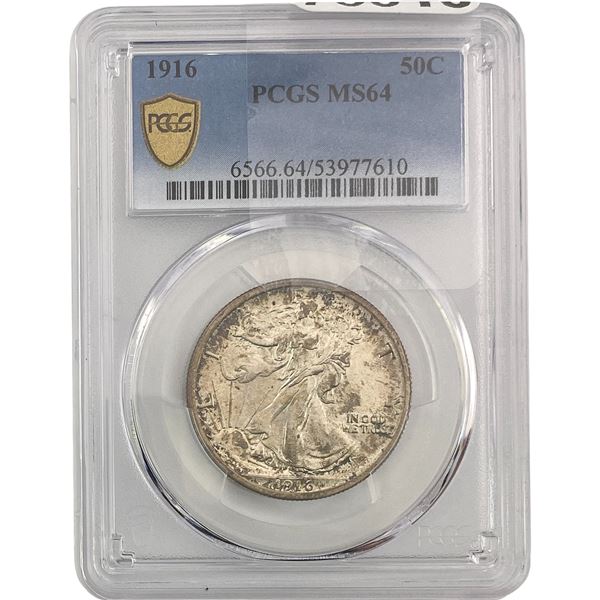 1916 Walking Liberty Half Dollar PCGS MS64