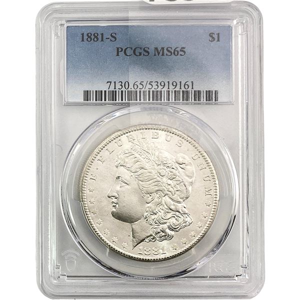 1881-S Morgan Silver Dollar PCGS MS65