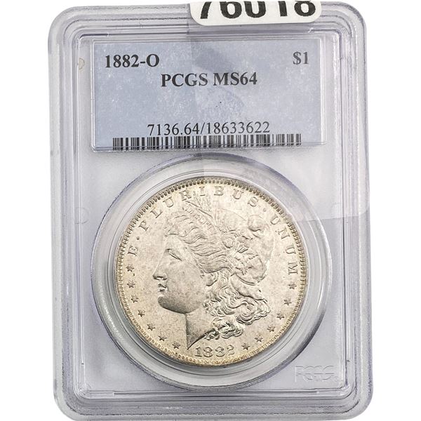 1882-O Morgan Silver Dollar PCGS MS64