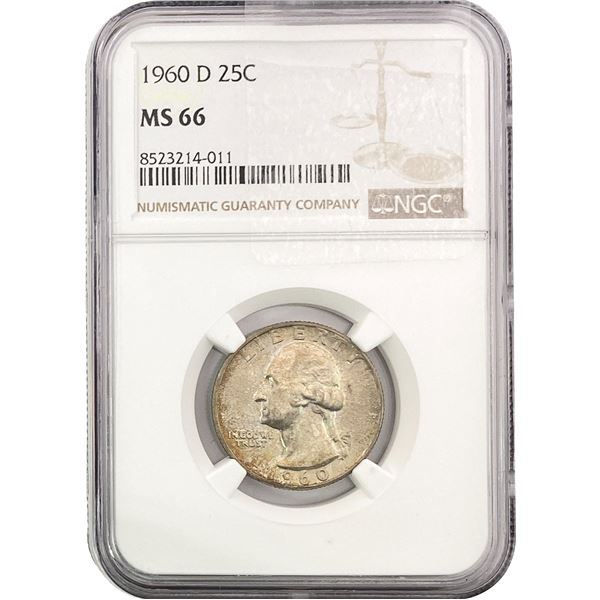 1960-D Washington Silver Quarter NGC MS66