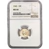 Image 1 : 1943 Mercury Silver Dime NGC MS66