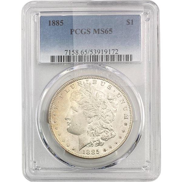 1885 Morgan Silver Dollar PCGS MS65