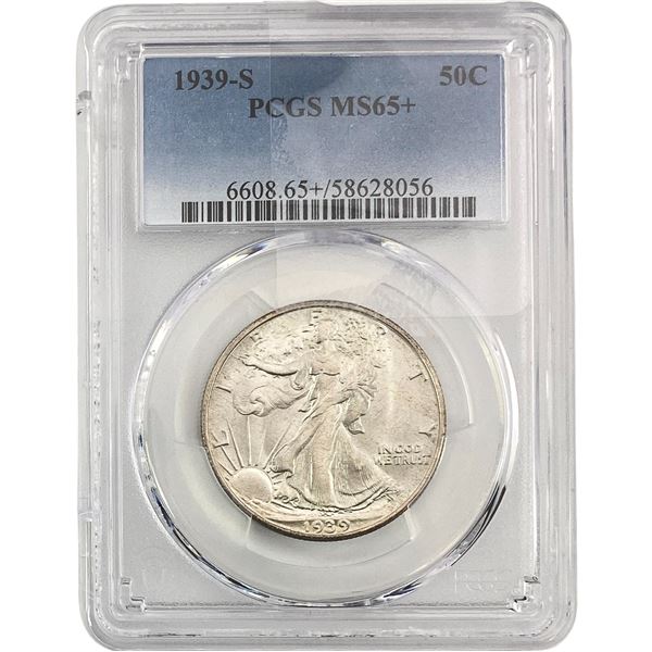 1939-S Walking Liberty Half Dollar PCGS MS65+