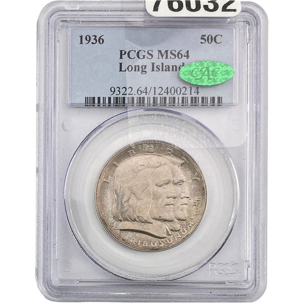 1936 Long Island Half Dollar PCGS MS64
