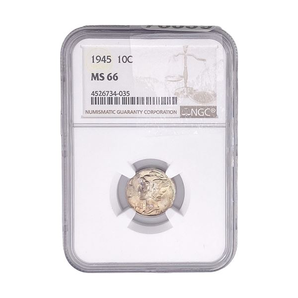 1945 Mercury Silver Dime NGC MS66