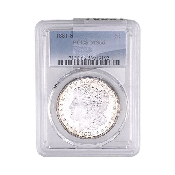 1881-S Morgan Silver Dollar PCGS MS66