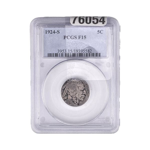 1924-S Buffalo Nickel PCGS F15