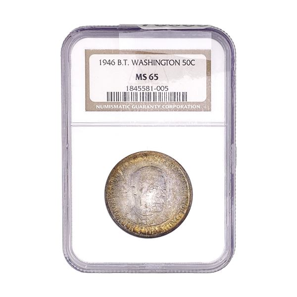 1946 Booker T Half Dollar NGC MS65