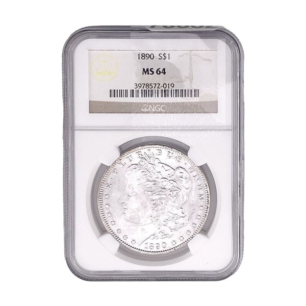 1890 Morgan Silver Dollar NGC MS64