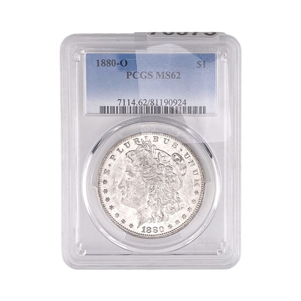 1880-O Morgan Silver Dollar PCGS MS62