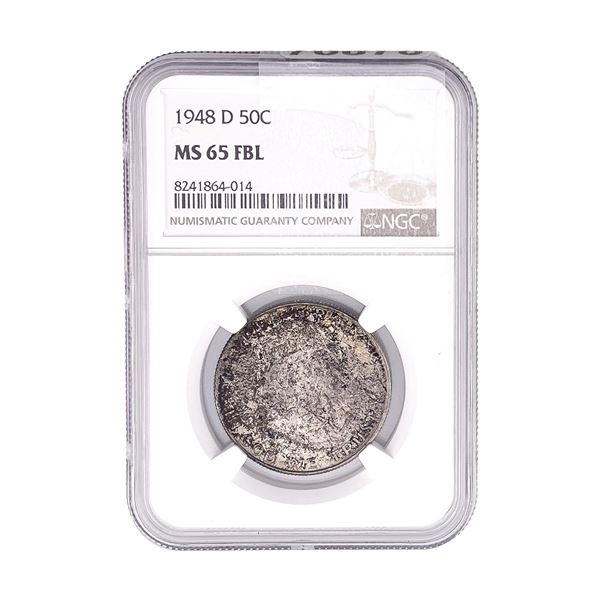 1948-D Franklin Half Dollar NGC MS65 FBL