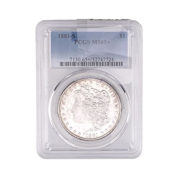 1881-S Morgan Silver Dollar PCGS MS65+