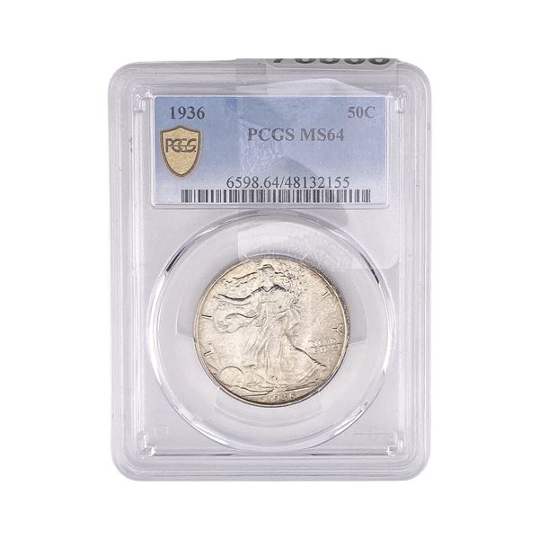 1936 Walking Liberty Half Dollar PCGS MS64