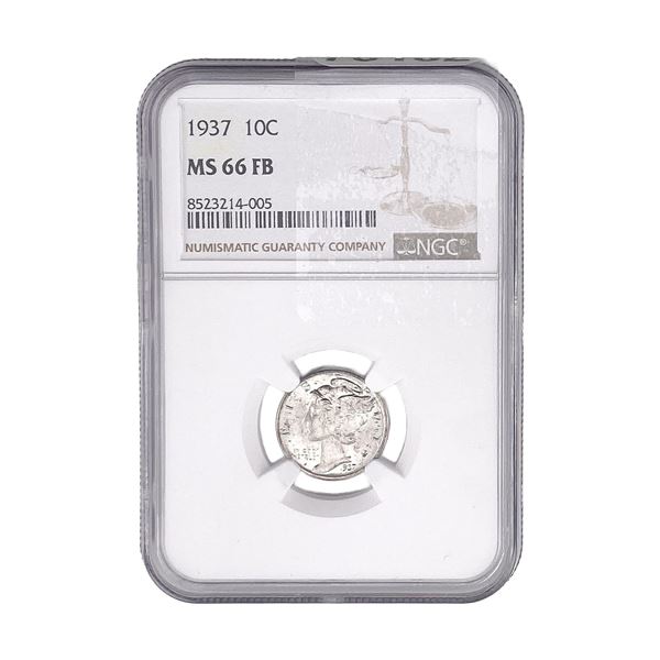 1937 Mercury Silver Cent NGC MS66 FB
