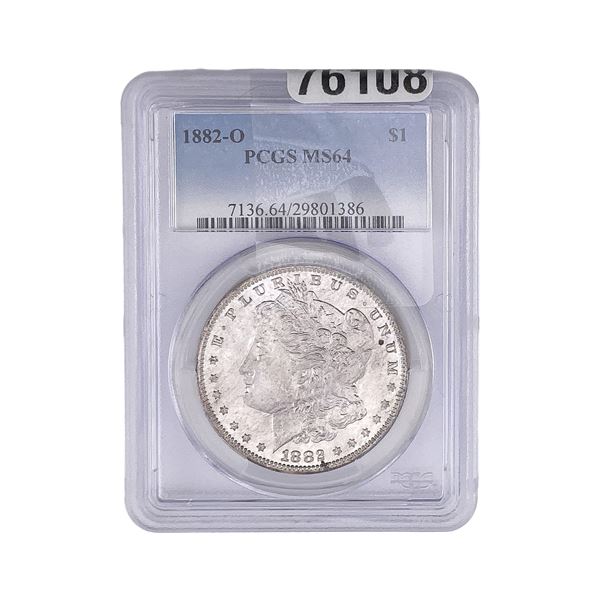 1882-O Morgan Silver Dollar PCGS MS64