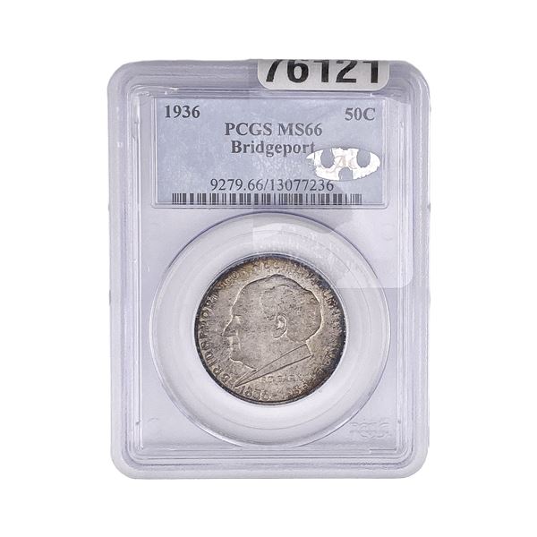 1936 Bridgeport Half Dollar PCGS MS66