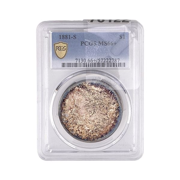 1881-S Morgan Silver Dollar PCGS MS66+