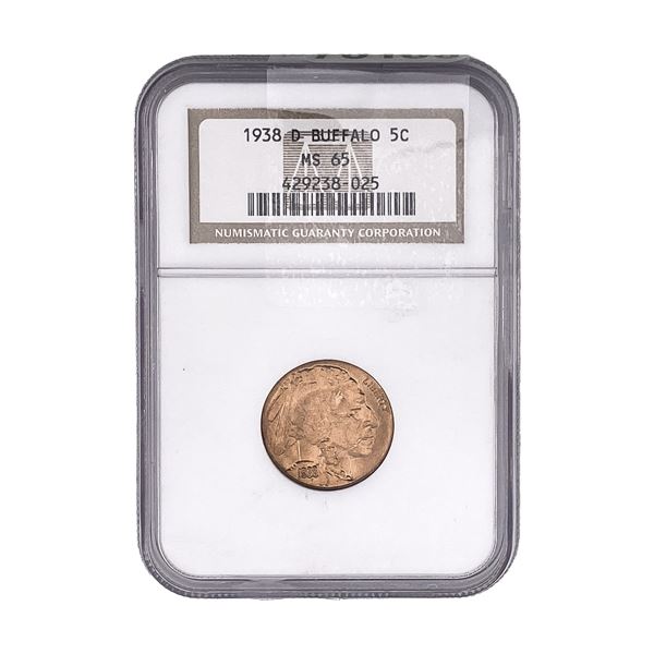 1938-D Buffalo Nickel NGC MS65